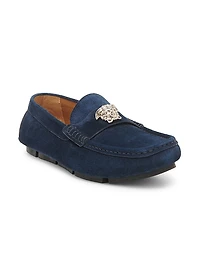 Medusa Suede Driving Loafers
