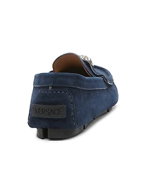 Medusa Suede Driving Loafers