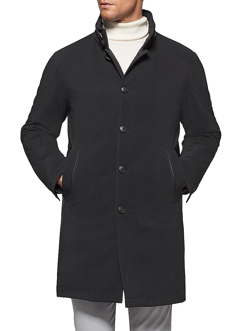 Slim-Fit Longline Trench Coat