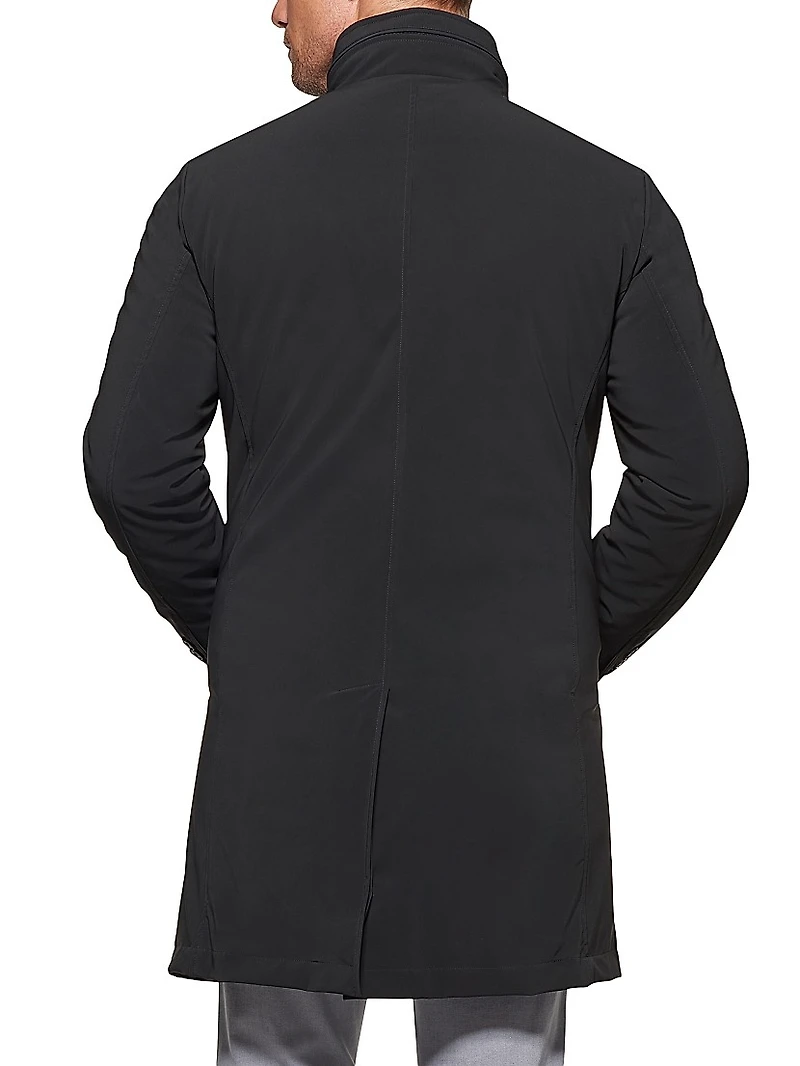 Slim-Fit Longline Trench Coat