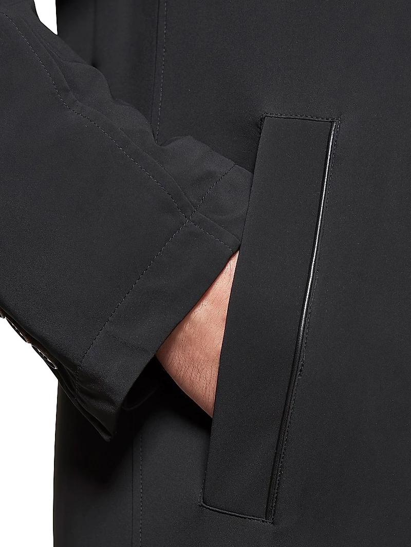 Slim-Fit Longline Trench Coat