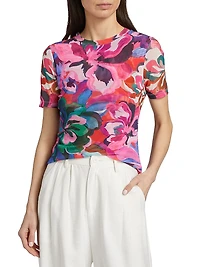 Eleanor Floral Mesh T-Shirt