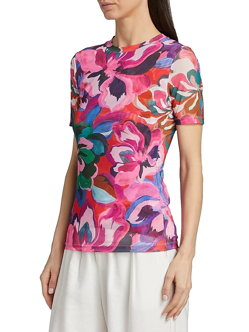 Eleanor Floral Mesh T-Shirt
