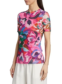 Eleanor Floral Mesh T-Shirt