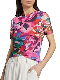 Eleanor Floral Mesh T-Shirt