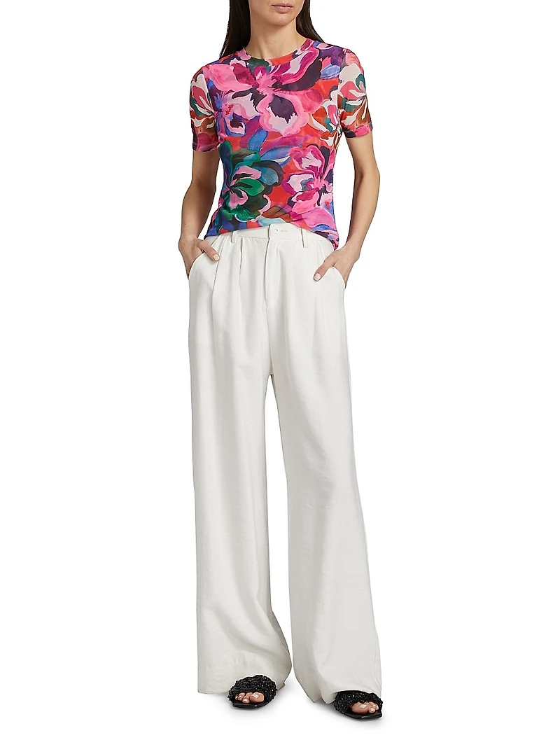 Eleanor Floral Mesh T-Shirt