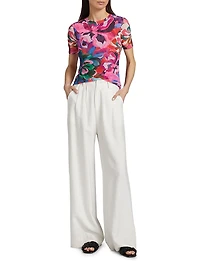 Eleanor Floral Mesh T-Shirt