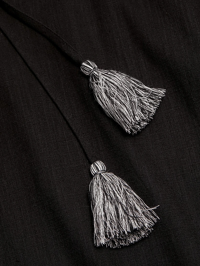 Hannah Cotton-Linen Kimono-Style Sleeve Minidress