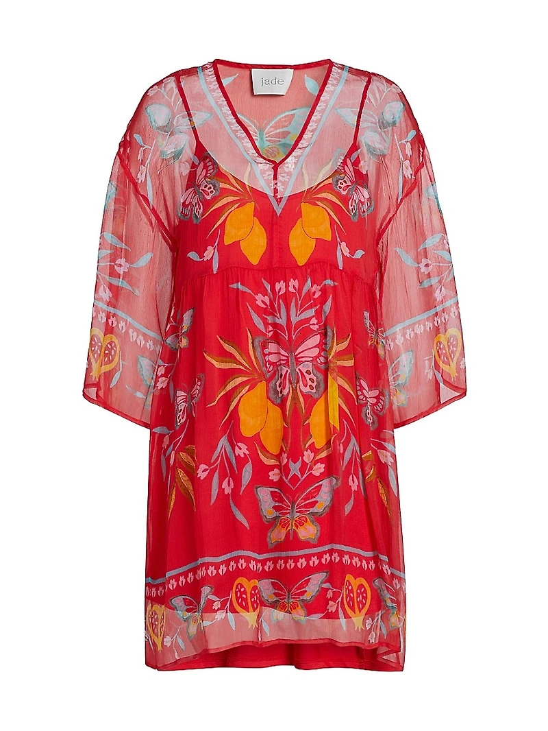 Barbara Printed Silk Minidress