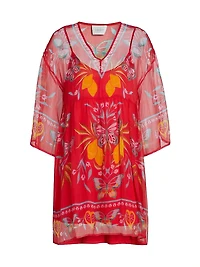 Barbara Printed Silk Minidress
