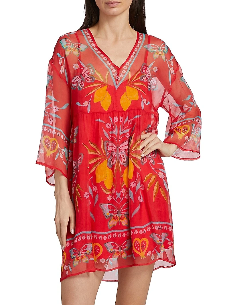 Barbara Printed Silk Minidress