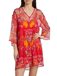 Barbara Printed Silk Minidress
