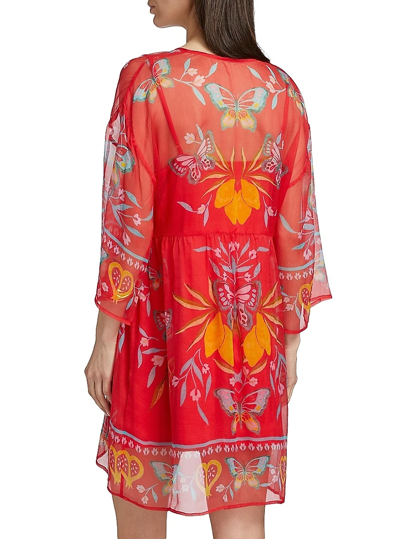 Barbara Printed Silk Minidress