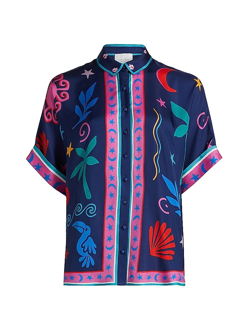 Fernanda Abstract Silk-Blend Shirt