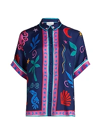 Fernanda Abstract Silk-Blend Shirt