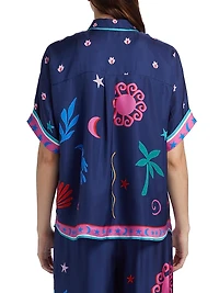 Fernanda Abstract Silk-Blend Shirt