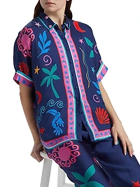 Fernanda Abstract Silk-Blend Shirt