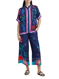 Fernanda Abstract Silk-Blend Shirt
