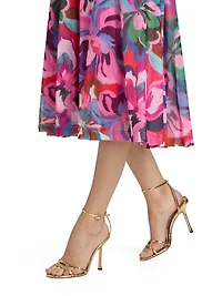 Mesh Floral T-Shirt Dress