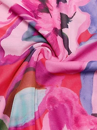 Mesh Floral T-Shirt Dress