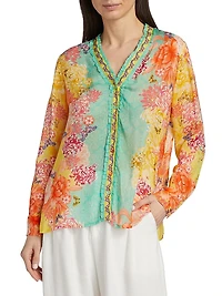 Ara Floral Button-Front Shirt