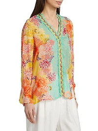 Ara Floral Button-Front Shirt
