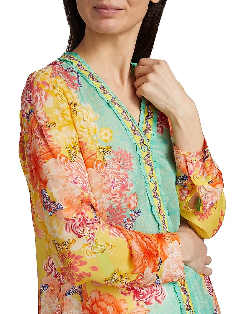 Ara Floral Button-Front Shirt