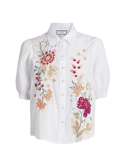 Lisbon Embroidered Cotton Shirt