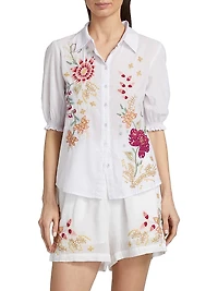 Lisbon Embroidered Cotton Shirt