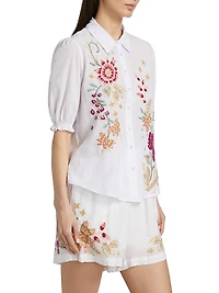Lisbon Embroidered Cotton Shirt