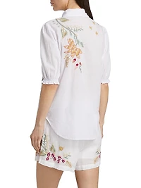 Lisbon Embroidered Cotton Shirt