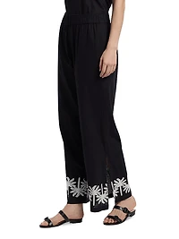 Hannah Cotton-Linen Wide-Leg Pants