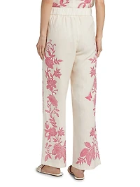 Printed Linen Pants