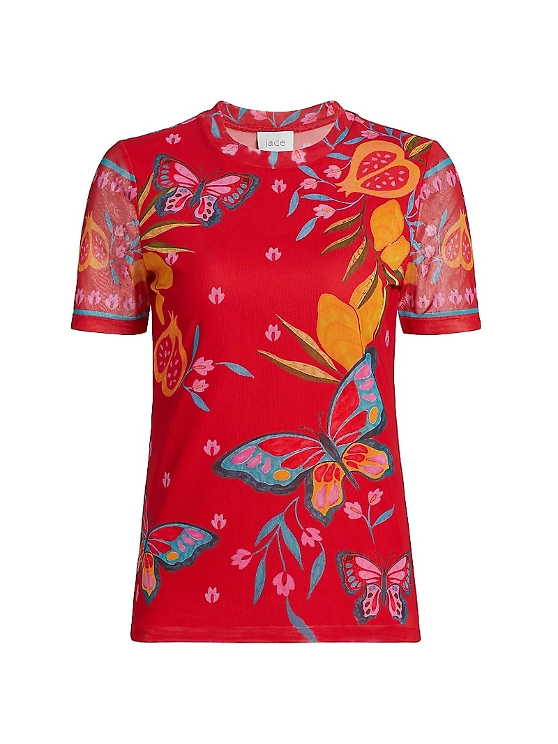 Eleanor Printed Mesh T-Shirt