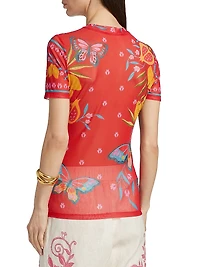 Eleanor Printed Mesh T-Shirt