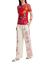 Eleanor Printed Mesh T-Shirt