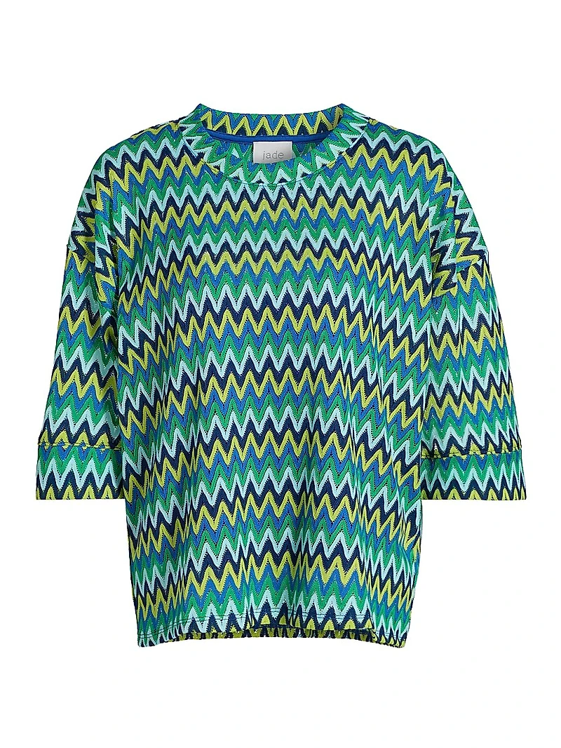 Arden Chevron Oversized Blouse