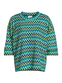 Arden Chevron Oversized Blouse