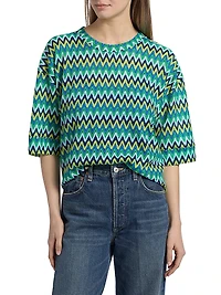 Arden Chevron Oversized Blouse