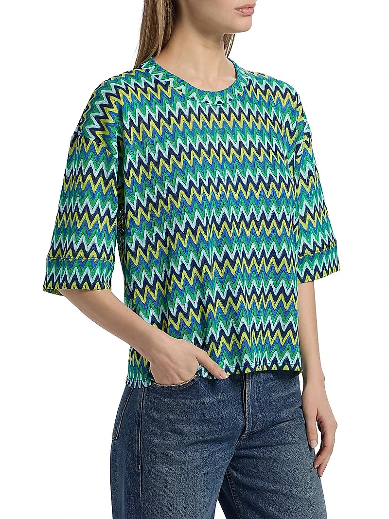 Arden Chevron Oversized Blouse