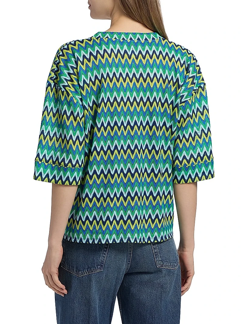 Arden Chevron Oversized Blouse