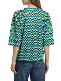 Arden Chevron Oversized Blouse