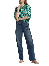 Arden Chevron Oversized Blouse