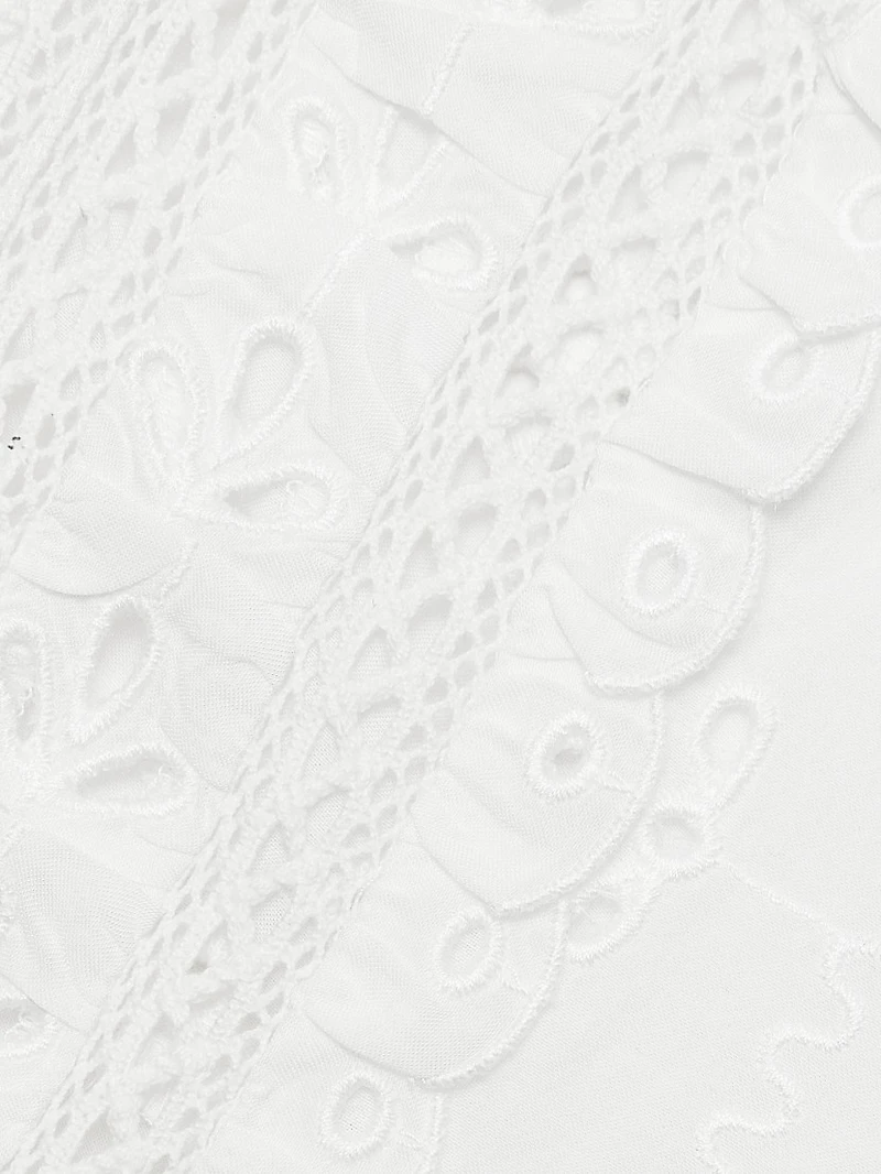 Elizabeth Eyelet Peplum Blouse