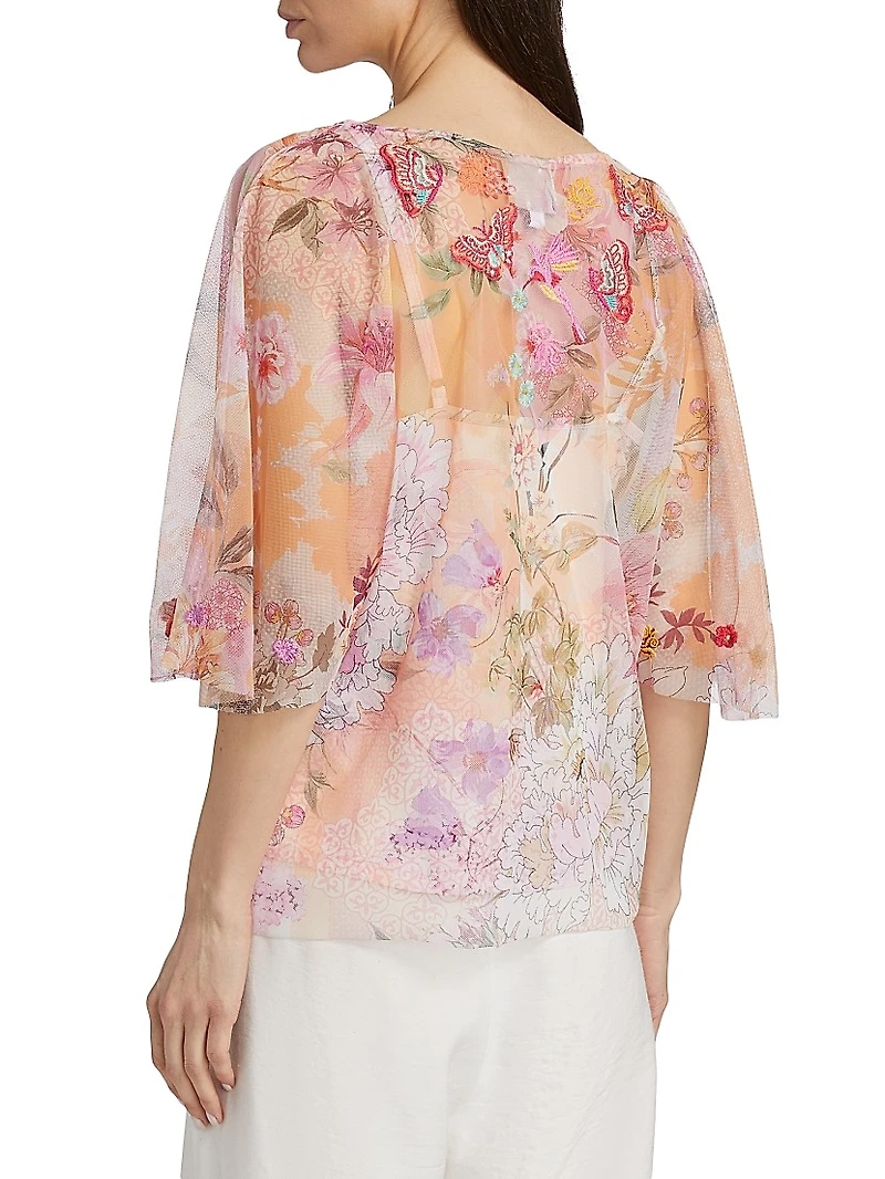 Valentina Floral Mesh Top