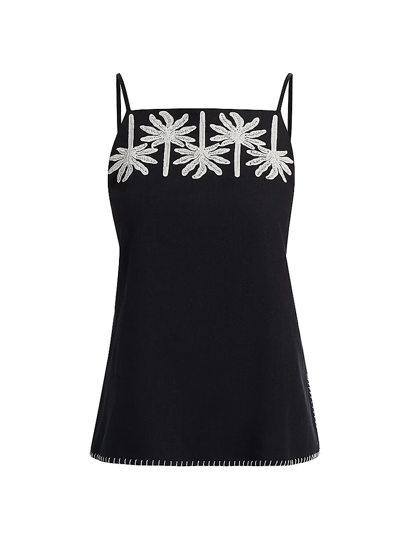 Hannah Cotton-Linen Tunic Tank