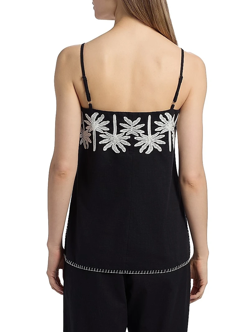 Hannah Cotton-Linen Tunic Tank