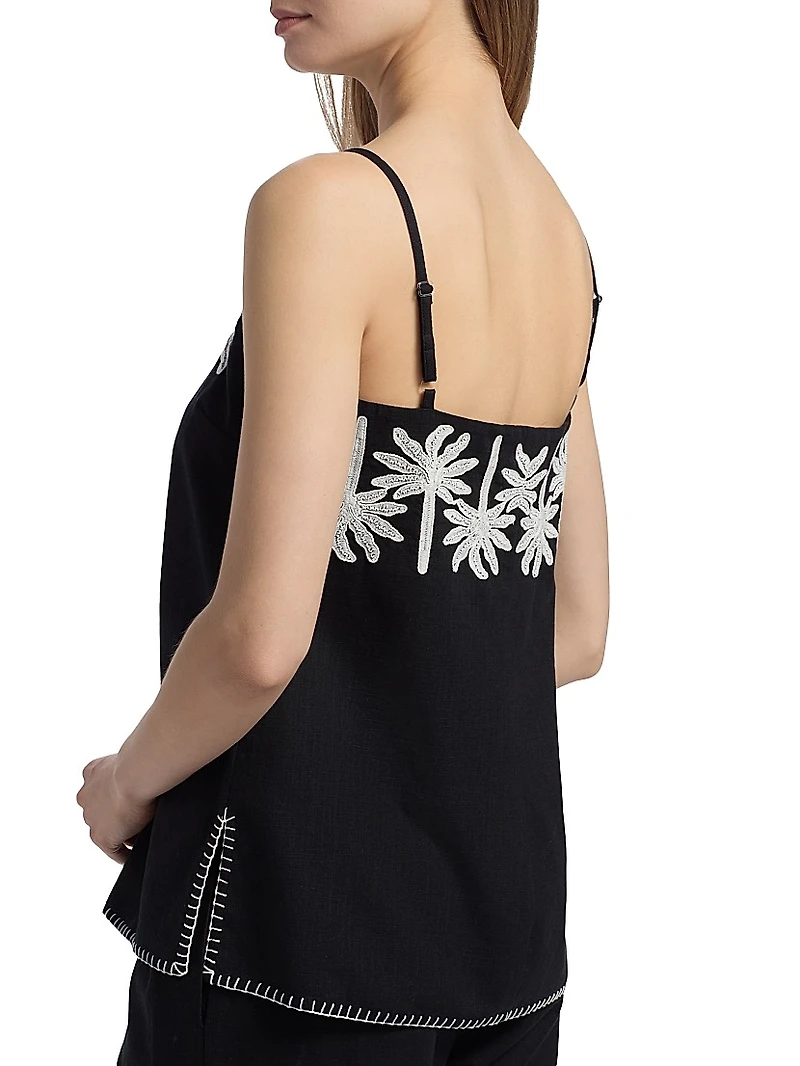 Hannah Cotton-Linen Tunic Tank