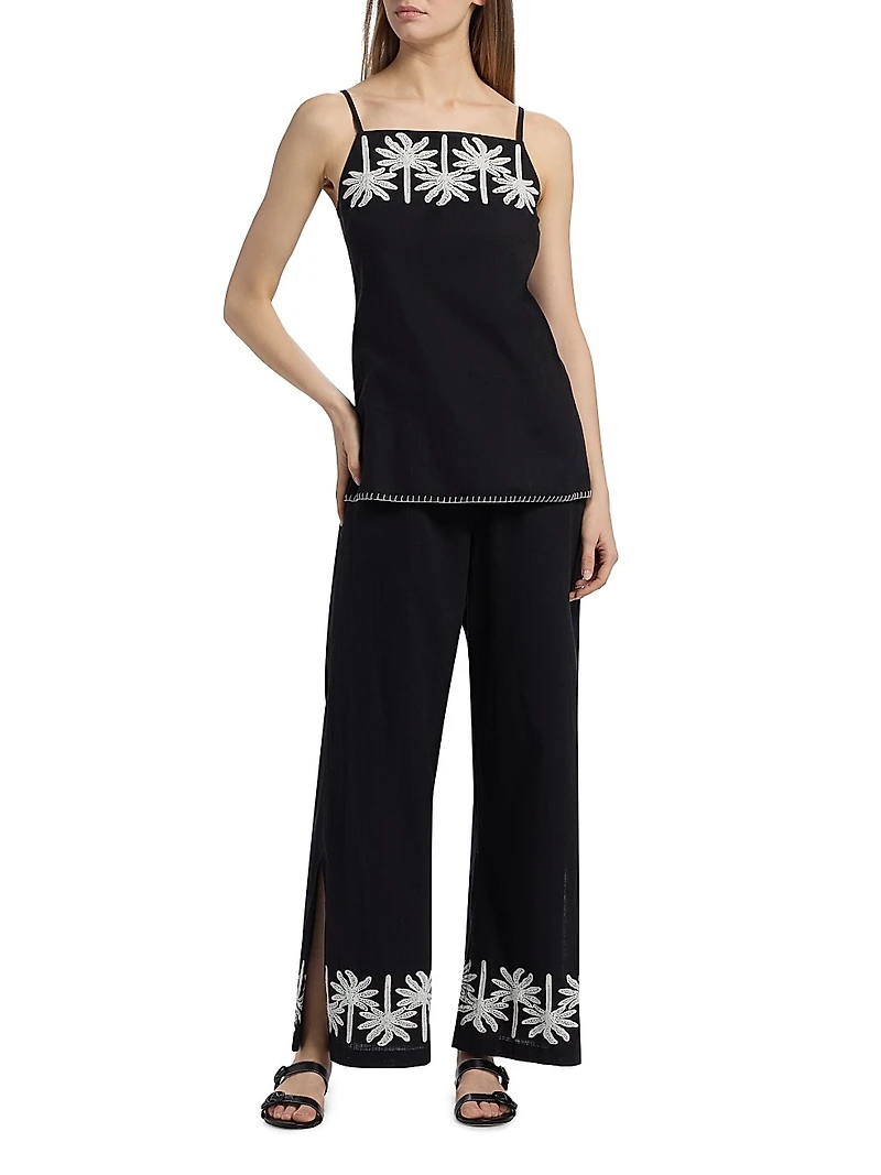 Hannah Cotton-Linen Tunic Tank