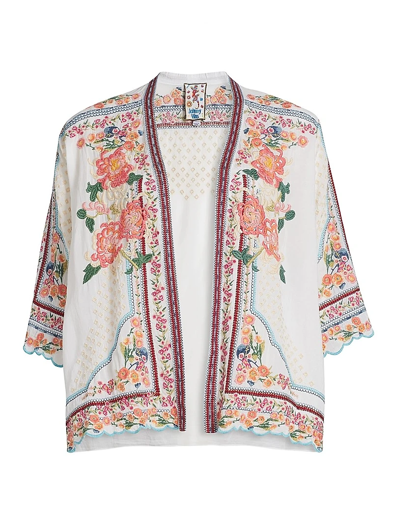 Fuji Floral Kimono-Style Jacket